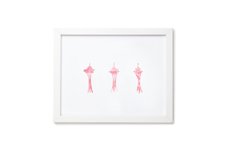 Space Needle Trio Art Print