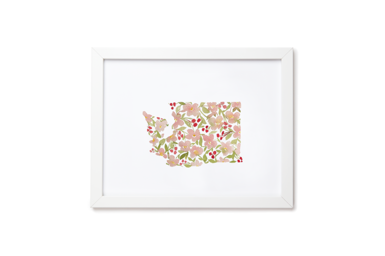 WA Apple Blossoms Art Print