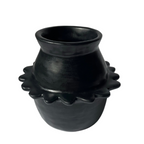 Black Scallop Vase