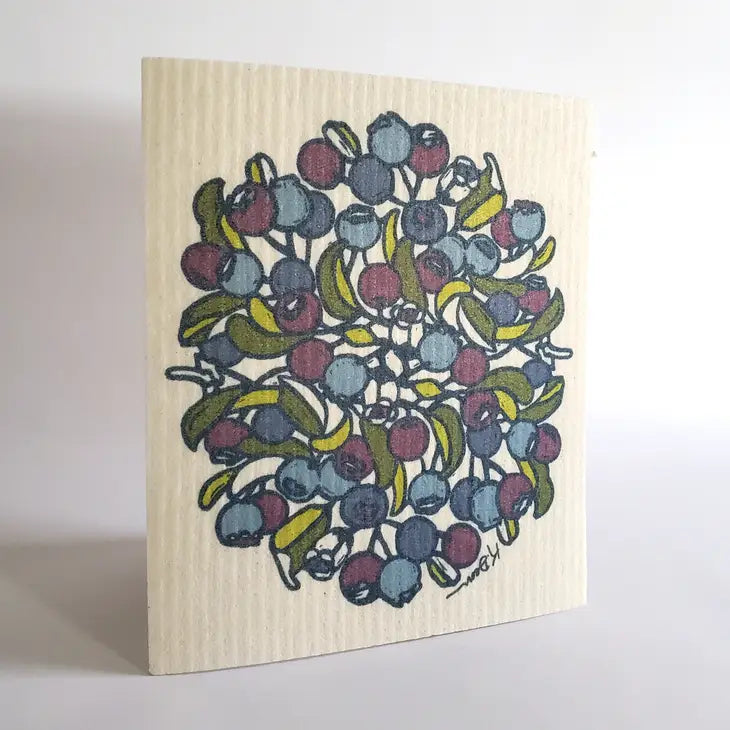 Swedish Dish Cloth: Summer Blueberry