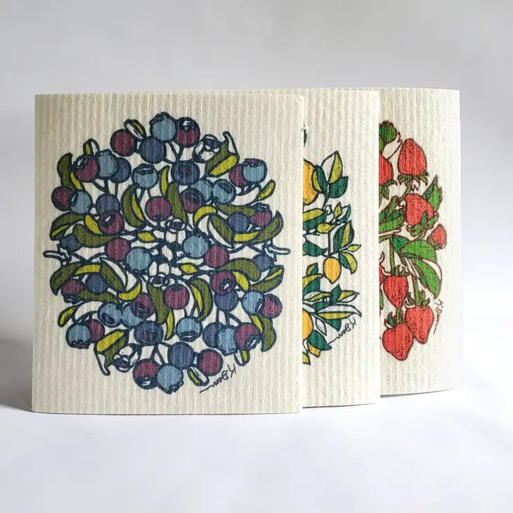 Swedish Dish Cloth: Summer Blueberry